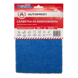 Салфетка из микрофибры "AUTOPROFI" повышенной плотности, 280 гр/м2., 40х50 см.,1шт. MF-451P