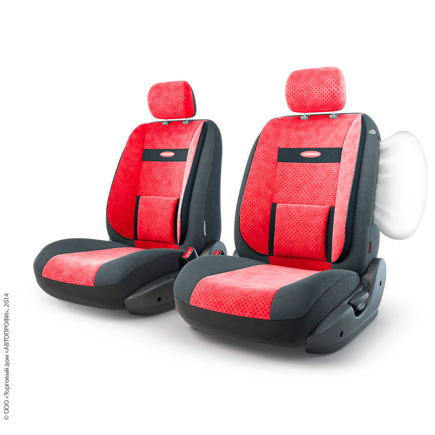 Чехлы на сиденья трансформеры COMFORT передний ряд TRS/COM-001 BK/RD