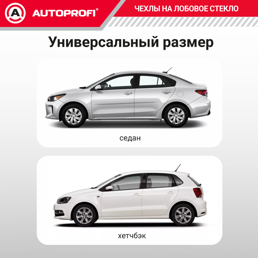 Чехол-накидка на лобовое и боковые стекла автомобиля 230 х 152 см., AUTOPROFI WPR200