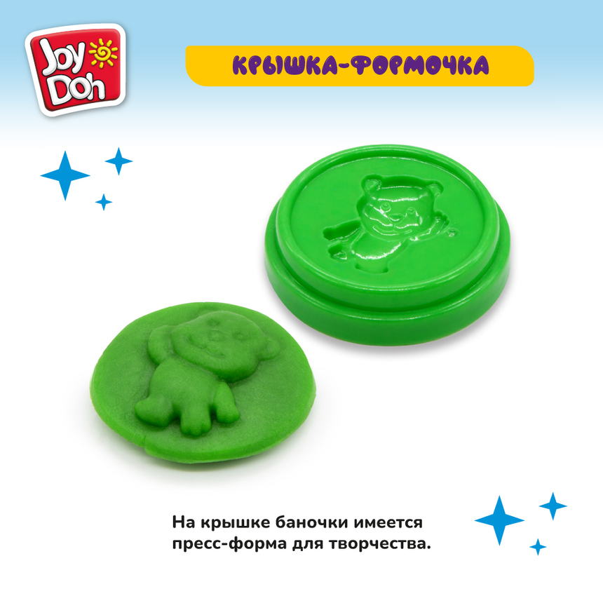 Масса для лепки Joy Doh, набор SUPER KIT - СУПЕР НАБОР С ФОРМАМИ, большая упаковка с пресс-формами, 20 баночек с тестом, (20 х 56 г.) POT-20/056 kit