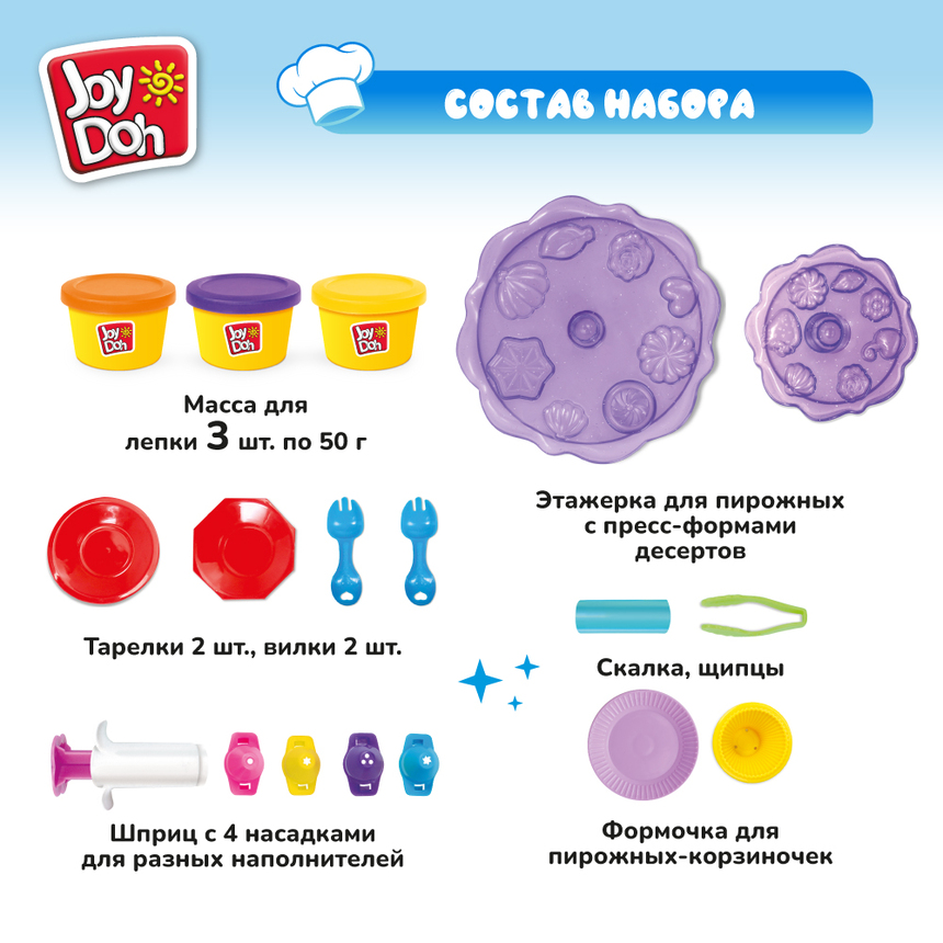 Масса для лепки Joy-Doh, набор СЛАДКОЕЖКА DSRT-150 pot