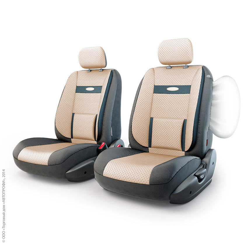 Чехлы на сиденья трансформеры COMFORT передний ряд TRS/COM-001G BK/L.BE