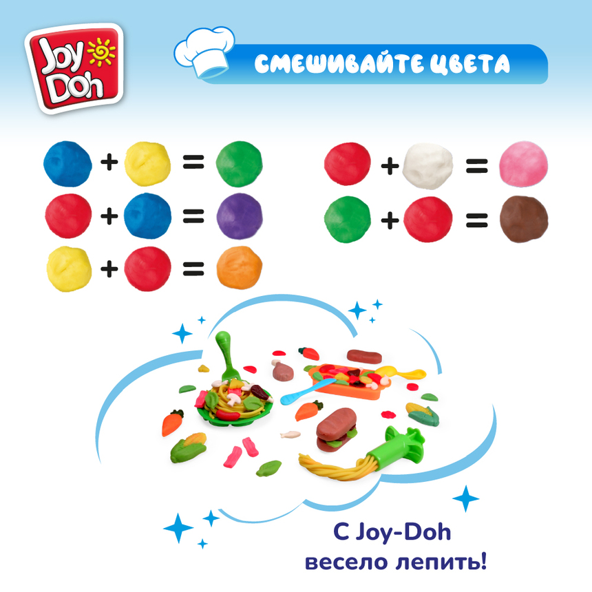 Масса для лепки Joy-Doh, набор КАФЕТЕРИЙ CAFE-168 pot