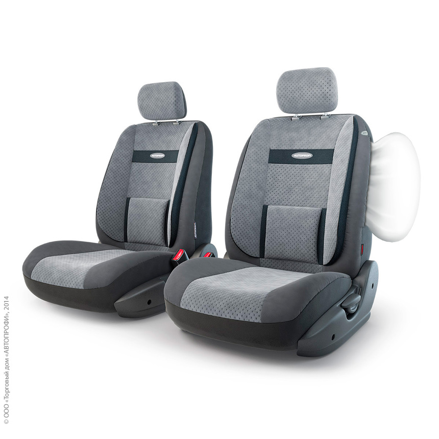 Чехлы на сиденья трансформеры COMFORT передний ряд TRS/COM-001 BK/D.GY