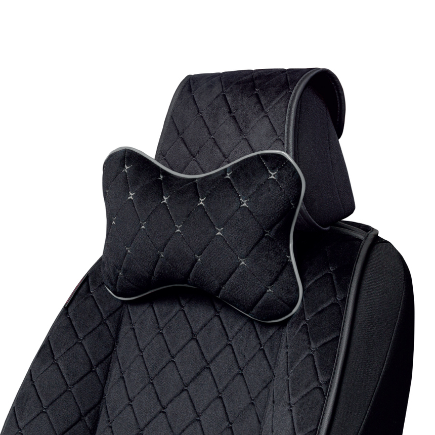 Подушка "косточка" AUTOPROFI, размер 30х20 см ALC-100NP BK/GY