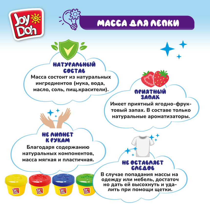 Масса для лепки Joy-Doh, набор ПАЗЛЫ PUZZ-200 pot