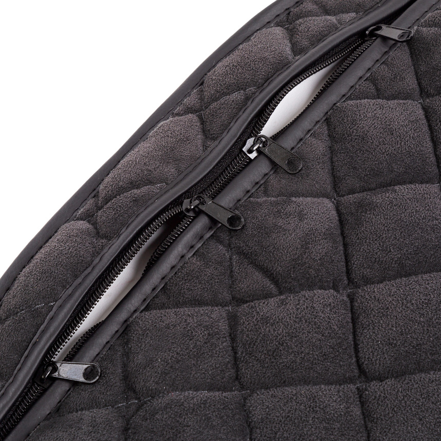 Комплект универсальных накидок на передние сиденья "CarPerformance", 2 шт., алькантара CP-210A BK