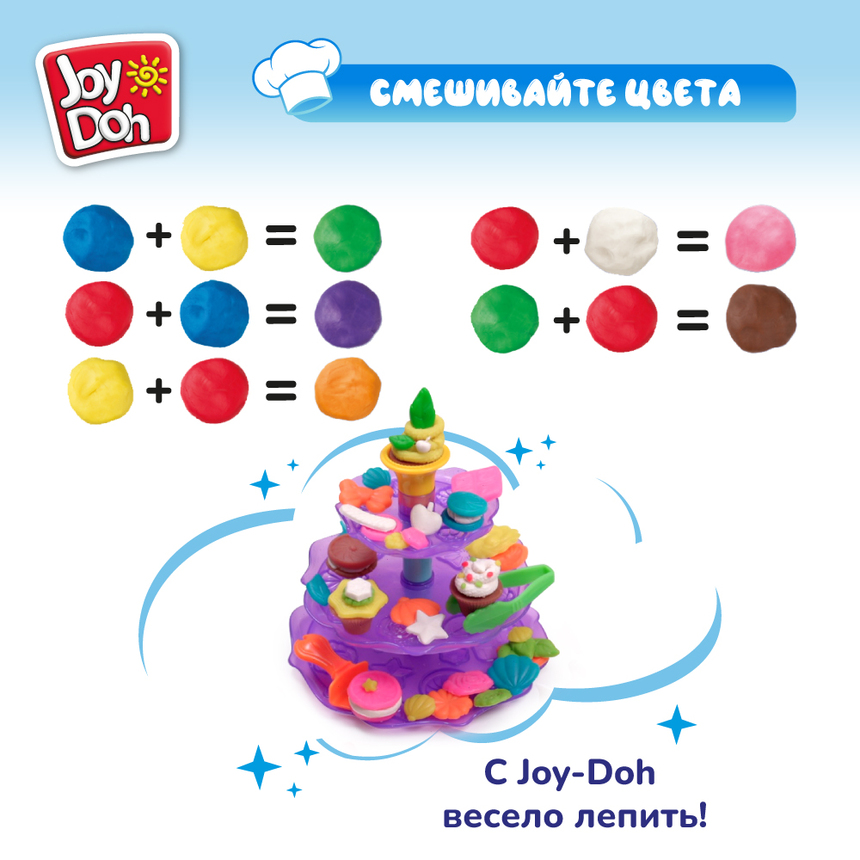 Масса для лепки Joy-Doh, набор БАШНЯ СЛАДКОЕЖКИ CUPC-200 pot