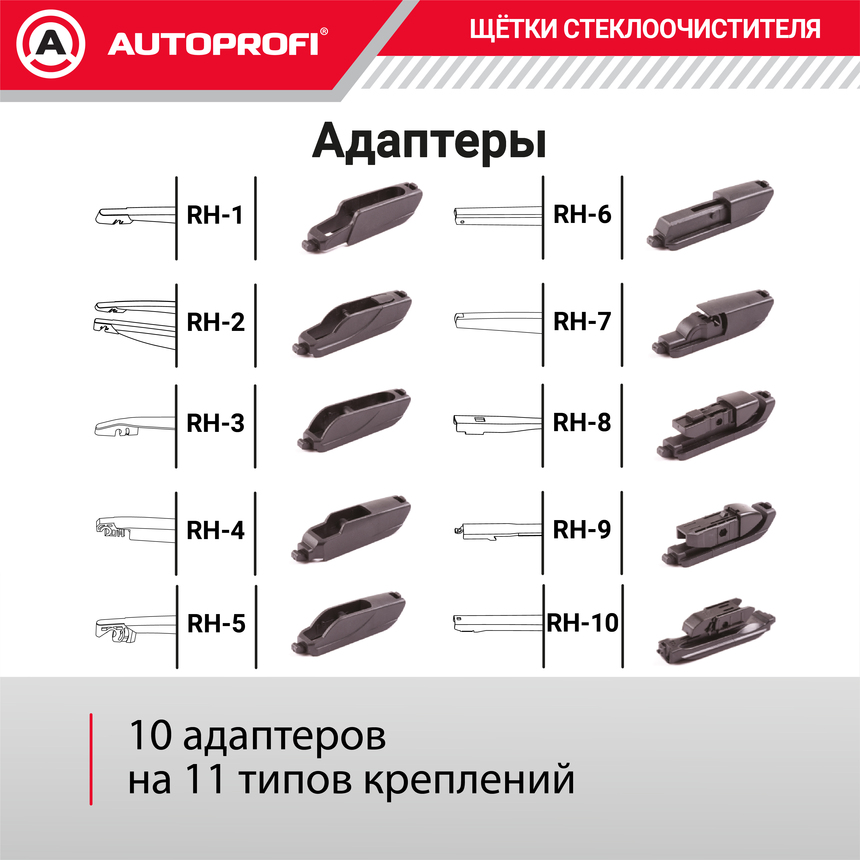 Щетка стеклоочистителя "AUTOPROFI", для заднего стекла RER-15
