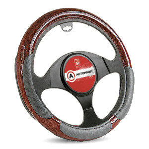 Спонжевая оплетка руля AUTOPROFI SP-5022 L.GY (M)