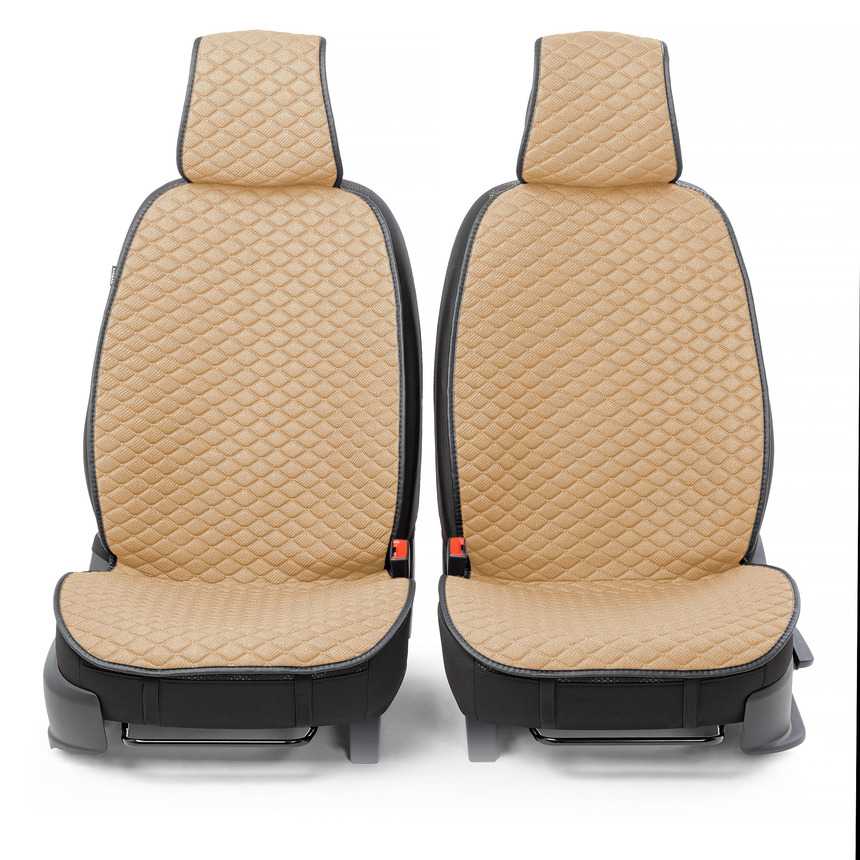 Накидки на передние сиденья "Car Performance", 2 шт., fiberflax CUS-1032 BE