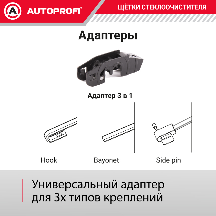Щетка стеклоочистителя "AUTOPROFI", каркасная STD-21