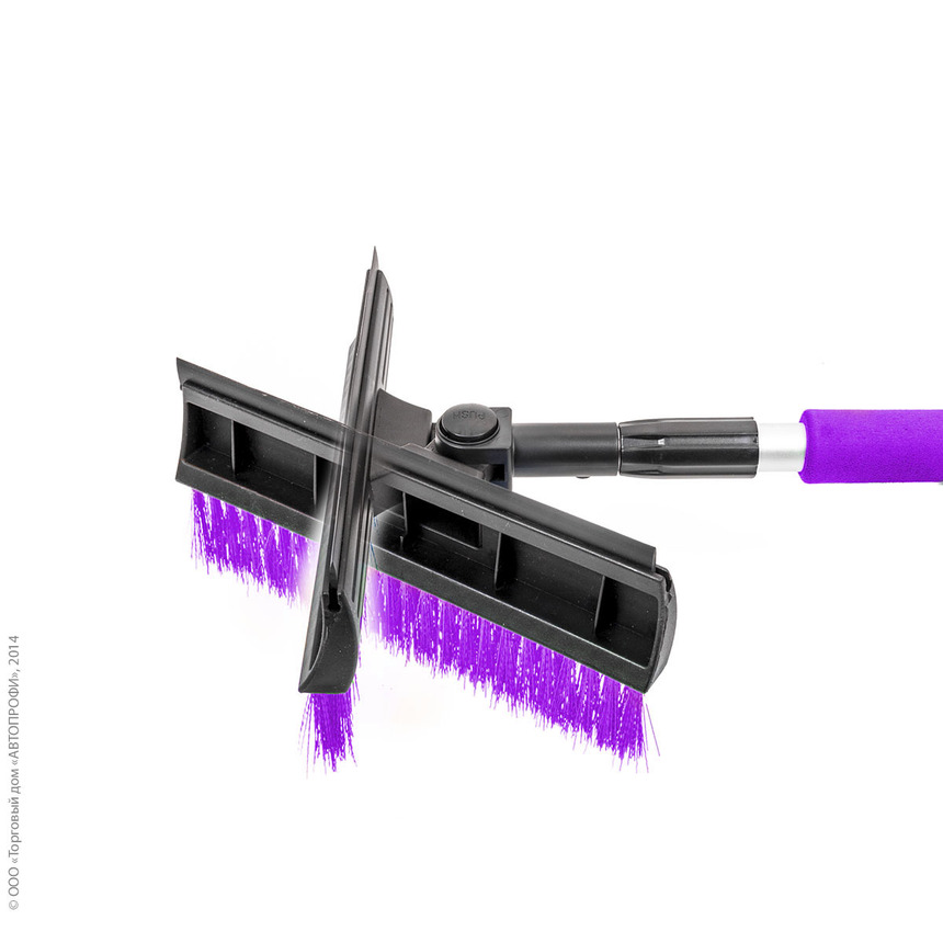 Щетка для снега "AUTOPROFI" SB-1457 BK/VIOLET