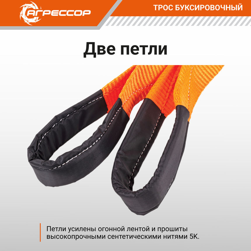 Трос динамический АГРЕССОР 10 т., 9 х 0,075 м. TRD-1000