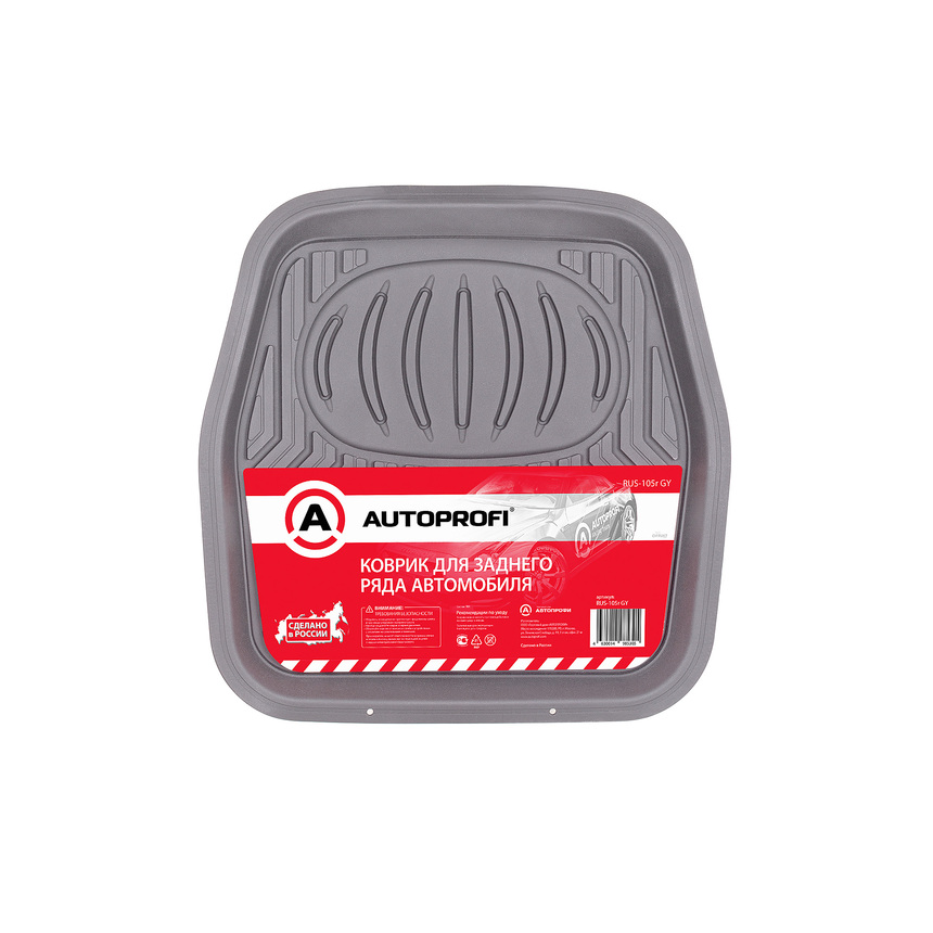 Коврик автомобильный AUTOPROFI для заднего ряда RUS-105r GY