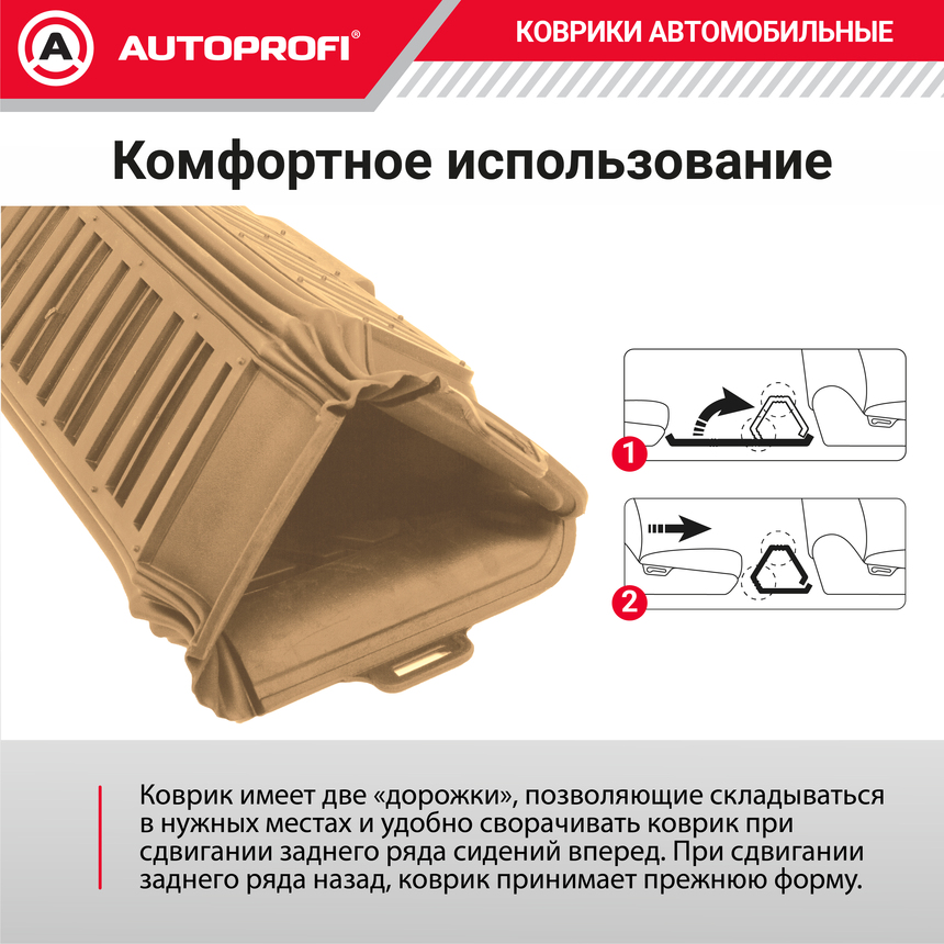 Коврик автомобильный AUTOPROFI TER-150l BE