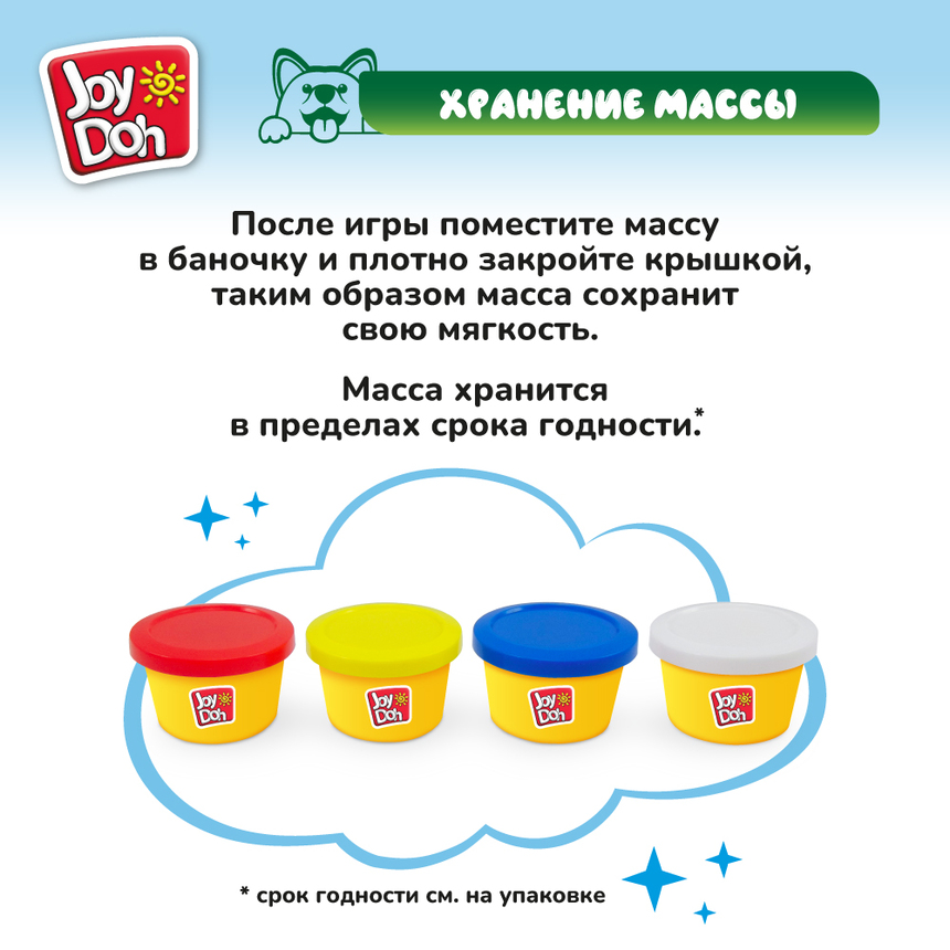 Масса для лепки Joy-Doh, набор ДОМАШНИЕ ЖИВОТНЫЕ PETS-200 pot