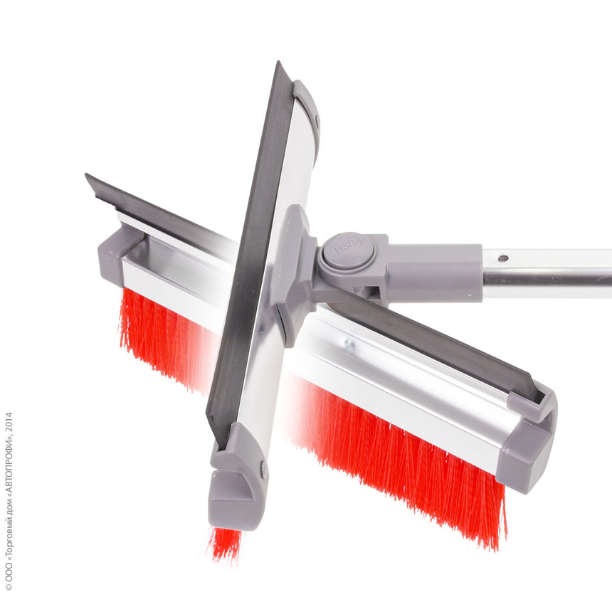 Щетка для снега "AUTOPROFI" SB-1462 GY/RD