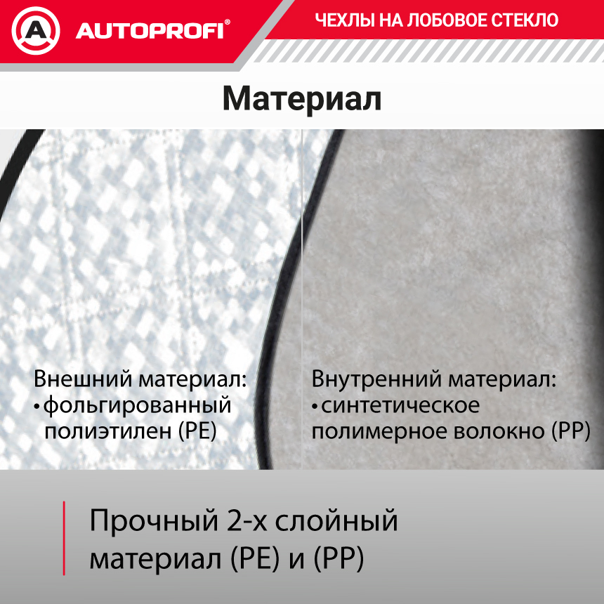 Чехол-накидка на лобовое, заднее и боковые стекла автомобиля 318 х 249 см., AUTOPROFI CAP300