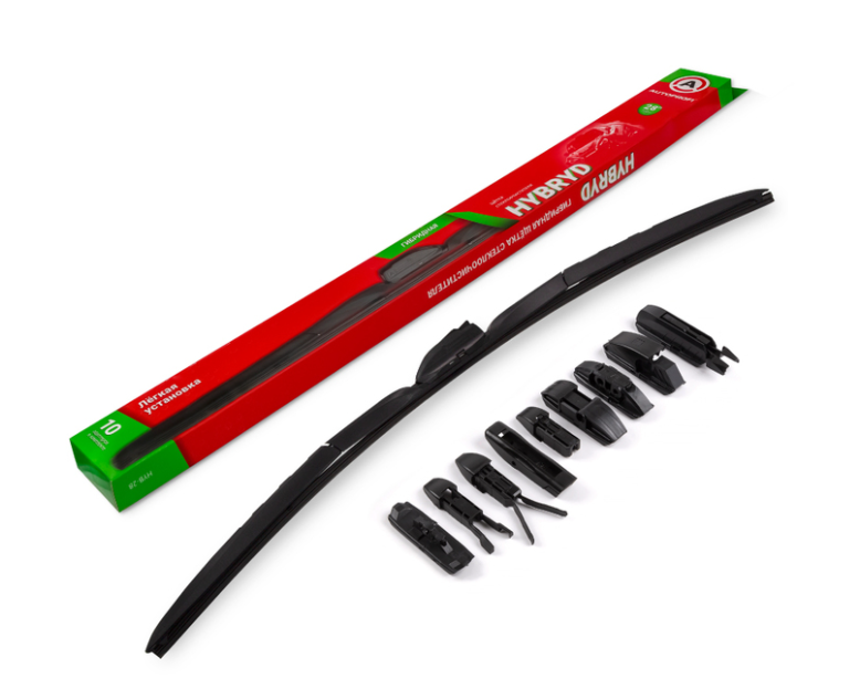 Гибридные дворники на стекле